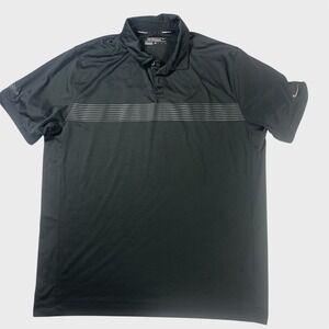 Nike Golf Tour Performance Polo Shirt‎ Mens XL Black Hartefeld National Stretch